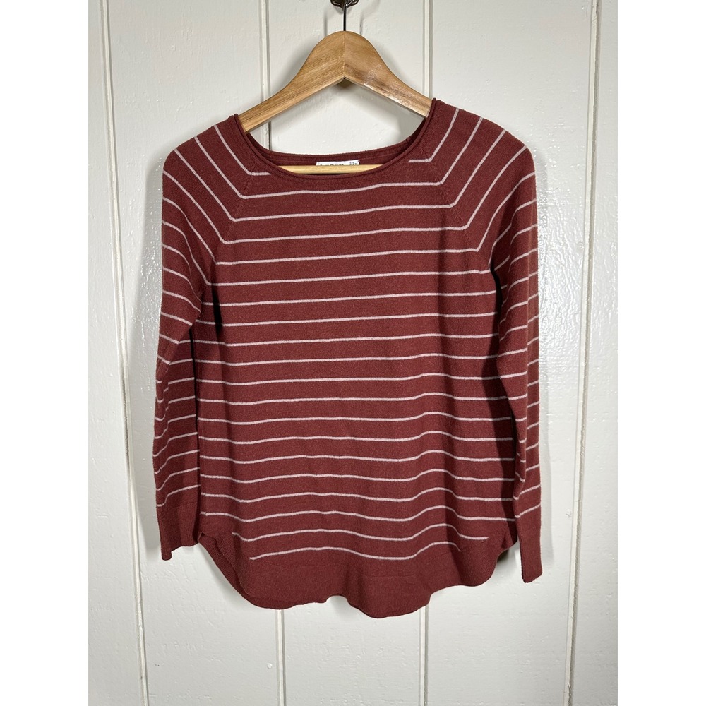 Pink Clover Sweater Womens Medium Red Striped Raglan Sleeve Knit Top 7805